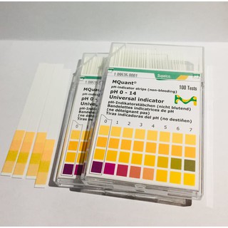 กระดาษวัดค่า pH, pH paper 0-14 (Merck)