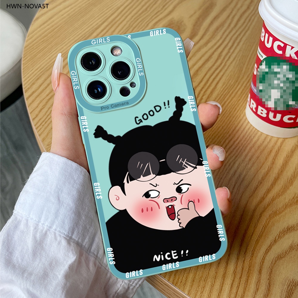 Huawei Nova 5T 7 7I เคสหัวเว่ย สำหรับ TPU Case Cartoon Gloomy Little Girl เคสโทรศัพท์ Angel Eyes