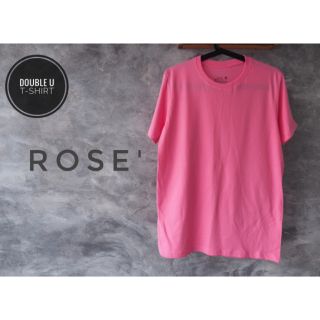 ออกใบกำกับภาษีได้ - เสื้อยืดสีพื้น ( ROSE ) สีชมพูเข้ม  **  ไม่มีการเย็บตะเข็บข้างตัวเสื้อ **