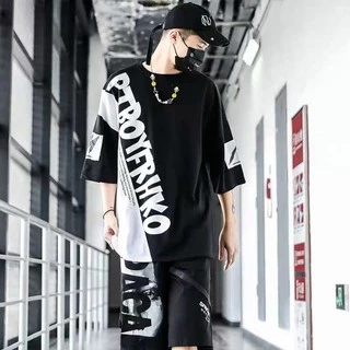 Freedom Boy✨ชุดเซทเสื้อ+กางเกงขาสั้นผู้ชาย แฟชั่นสไตล์เกาหลี