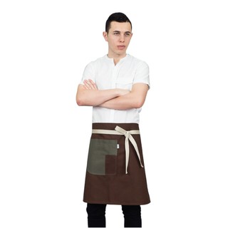 Han&amp;Co.CAFÉ BISTRO APRON-MOCCA ผ้ากันเปื้อนตัวสั้นรุ่น CAFÉ BISTRO สีน้ำตาล