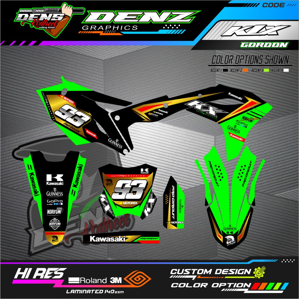 สติ๊กเกอร์ DECAL KX F 250-450 DN00tiga