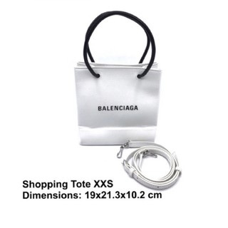 new balenciaga shopping tote Xxs in white