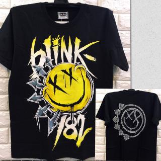 ผ้าฝ้ายแท้Rock Band Blink 182 เสื้อร็อค CODS-4XL