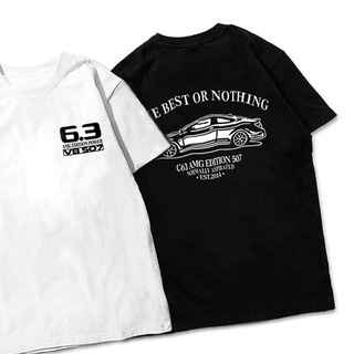 C63 เสื้อยืดคอกลม แขนสั้น ขนาดใหญ่ ลาย Mercedes-Benz Mercedes-Benz Pingzhi 507 W204 V8 A45