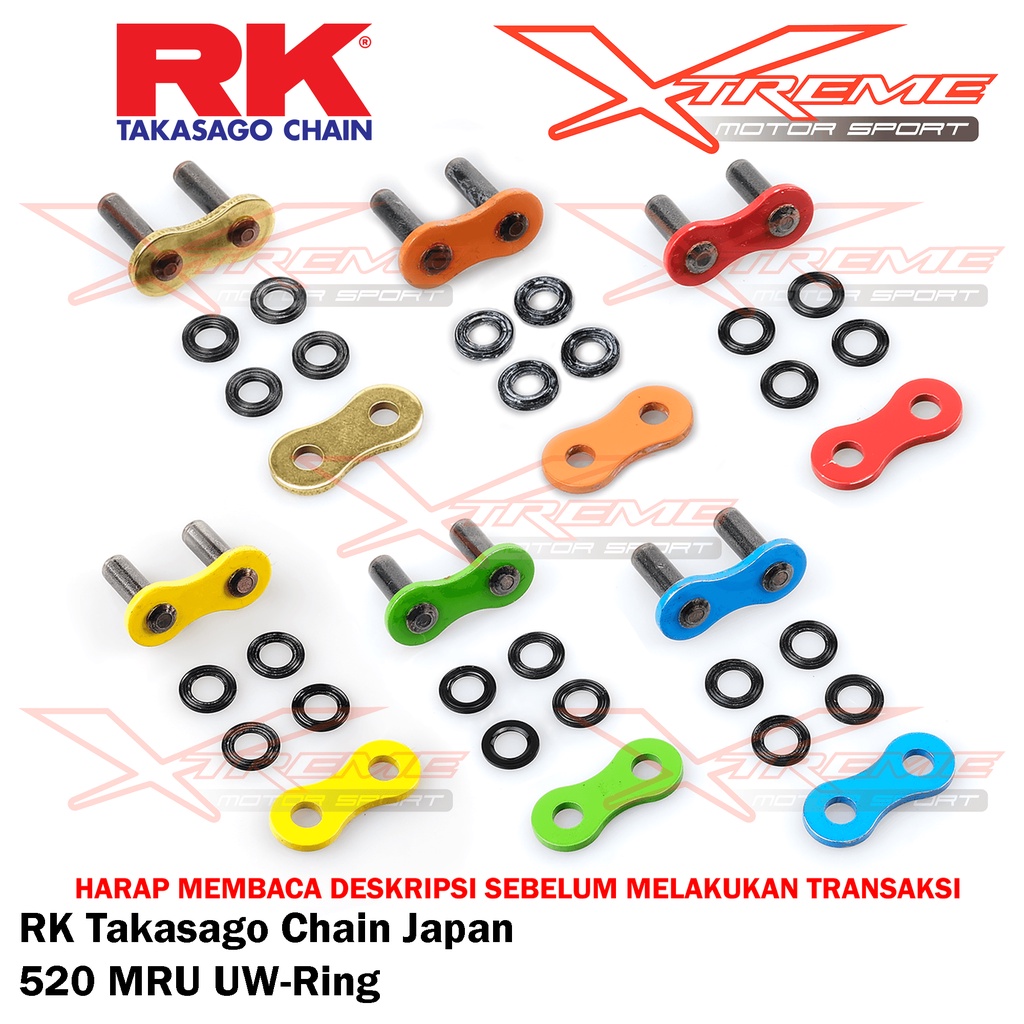 โซ่ RK 520 KRRO MRU KRX / 525 530 ZXW / 428 KLO XSO RX-Ring XW-Ring UW-Ring