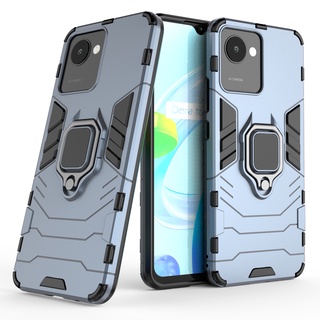 เคส Realme Narzo 50i Prime ฮาร์ดเคสกันกระแทกเคสโทรศัพท์ Hybrid Armor Shockproof Ring Case Realme Narzo 50iPrime Cover Stand