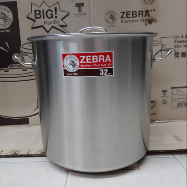 Zebra หม้อสตูว์ Cheffy 32×32 ตราหัวม้าลาย หม้อทรงสูง หนา 0.8มม.