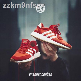 5colors A-d INIKI RUNNER BOOST สีดำ สีเทา สีน้ำเงิน สีแดง สีขาว Retro Men s Shoes