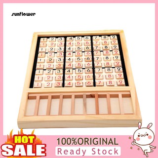 Sun Wooden Sudoku Chess Digits 1 to 9 Desktop Games Adult Kids Puzzle Education Toys