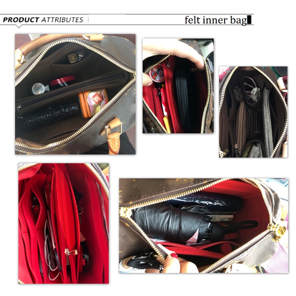 สําหรับ SPEEDY 25 30 35 กระเป๋าเครื่องสําอางแบบพกพา Felt ผ้าใส่กระเป๋า Ha - รูปที่ 5