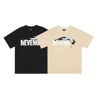 [100% Cotton] ขายดีที่สุด REVE&amp;E เสื้อยืดลําลอง ผ้าฝ้าย แขนสั้น คอกลม พิมพ์ลายตัวอักษร สําหรับผู้ชาย ผู้หญิง เหมาะกับการ