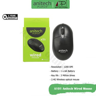 Anitech MOUSE(เม้าส์)Wired Mouse รุ่นA101(มีสาย)