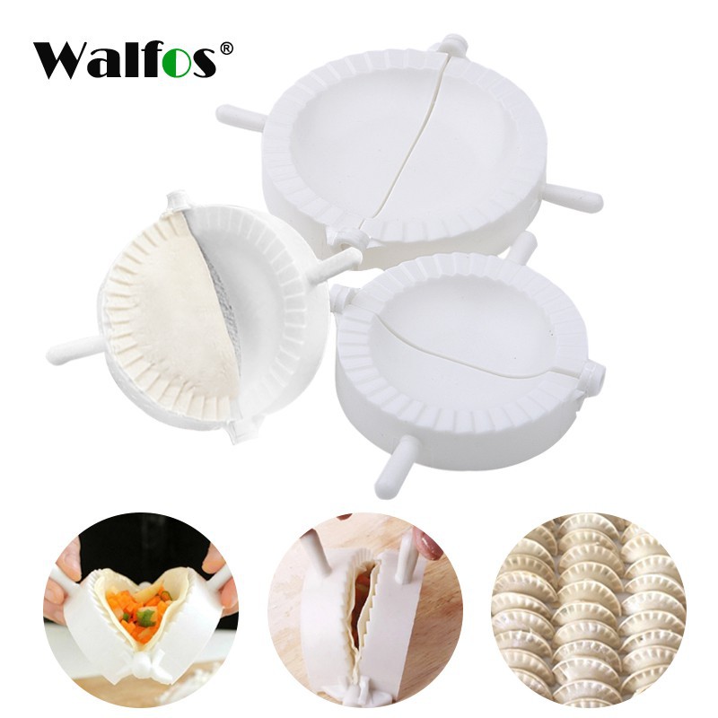 WALFOS เครื่องทำเกี๊ยว เครื่องมือ ฟางข้าวสาลี Jiaozi แม่พิมพ์ คลิปแม่พิมพ์เกี๊ยว