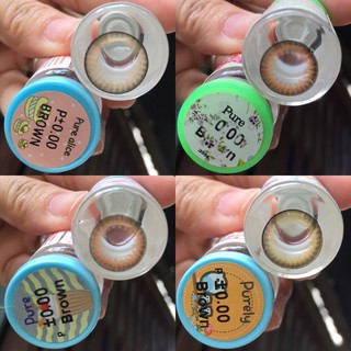 Pure Brown / Purely Brown / Pure Alice Brown บิ๊กอาย สีน้ำตาล น้ำตาล ตาโต Bigeyes Contact Lens แฟชั่น สายตาปกติ รวมลาย