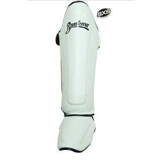 Buakaw Shin Guard White (Semi PU)