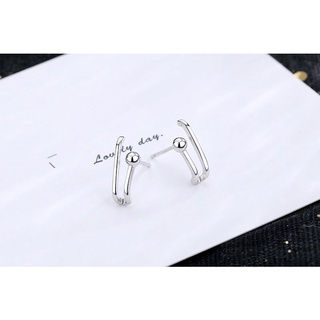 ECD-019 - Silver Pin Cuff สีเงิน (1คู่/2ชิ้น)