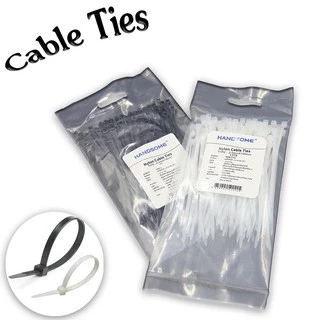 เคเบิ้ลไทร์ สี​ใส สายรัดเคเบิ้ลไทร์ (หนวดกุ้ง) cabletie ถุงละ100เส้น ขนาด4" 6" 8" 10" 12" 14"
