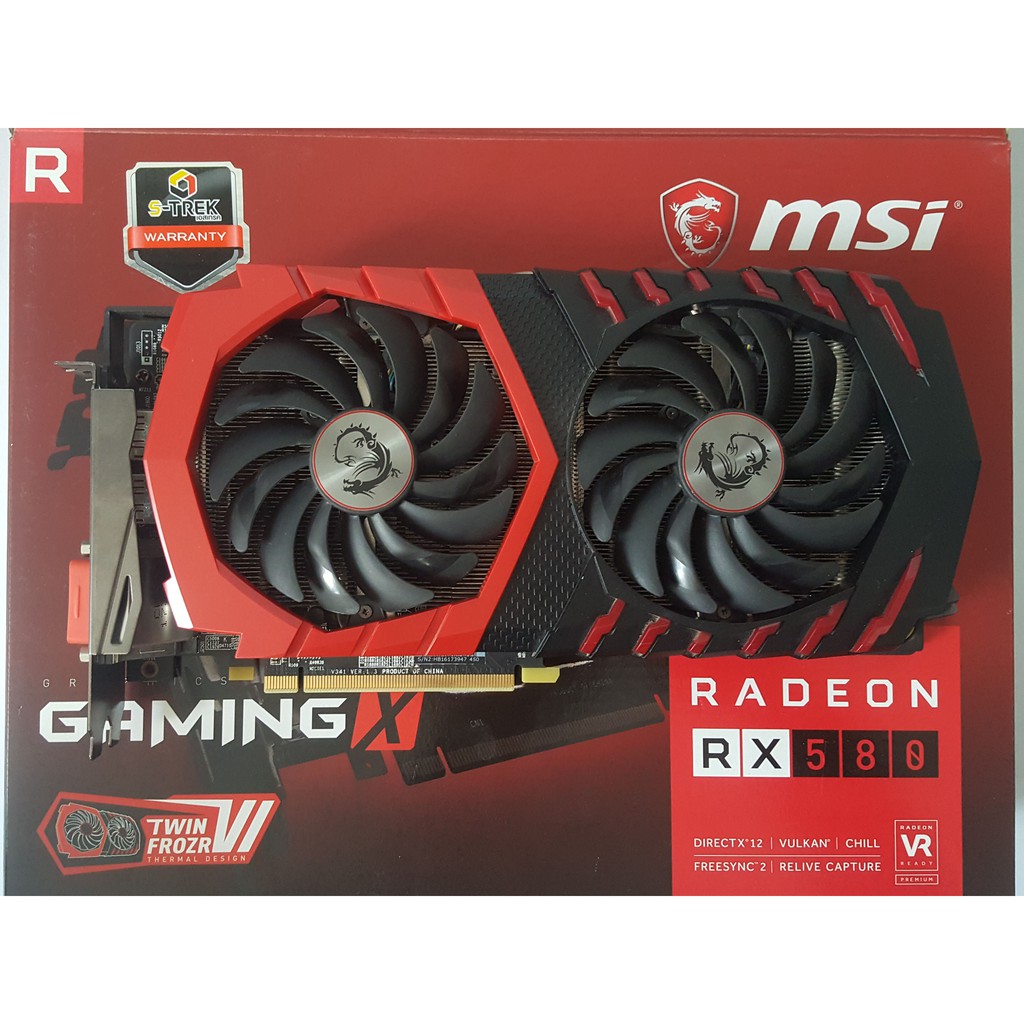 VGA MSI Gaming X RX580 8GB GDDR5 256bit | Shopee Thailand