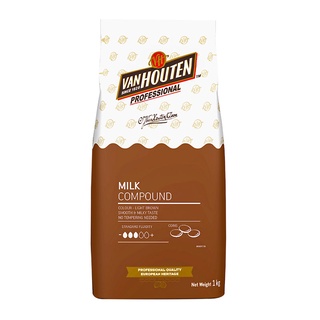 โปรโมชัน! แวนฮูเต็น มิลค์ คอมพาวด์ ช็อกโกแลต 1 กก. Van Houten Milk Compound Chocolate 1 kg