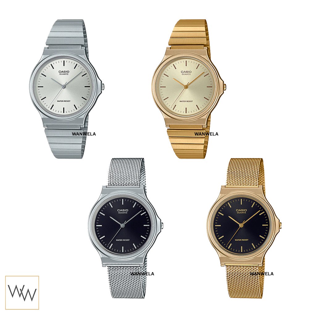 GRAND EAGLE นาฬิกาข้อมือผู้หญิง นาฬิกาดิจิตอล ของแท้ นาฬิกาข้อมือ Casio รุ่น MQ-24 สายสแตนเลส ประกัน CMG