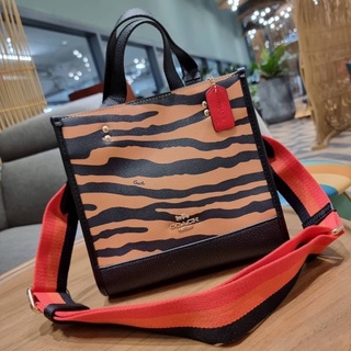 COACH C6988 DEMPSEY TOTE 22 WITH TIGER PRINT