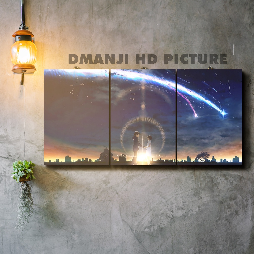 Multipole Anime Wall Decorative Kimi No Nawa / Minimalist Wall Decoration / Anime Kimi No Nawa / โปส