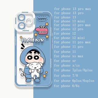 เคสโทรศัพท์มือถือ ซิลิโคนนิ่ม TPU ใส กันกระแทก ลายน่ารัก สําหรับ IPhone 11 12 13 14 Pro Max 7 8 Plus X XS XR 6 6S SE 2020