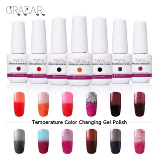 สีทาเล็บเจล Garear สี Temperature Color Change ขนาด 8 ml สีเล็บเจลเปลี่ยนสี Hong Kong ได้มาตราฐาน SGS/MSDS  เก็บปลายทาง