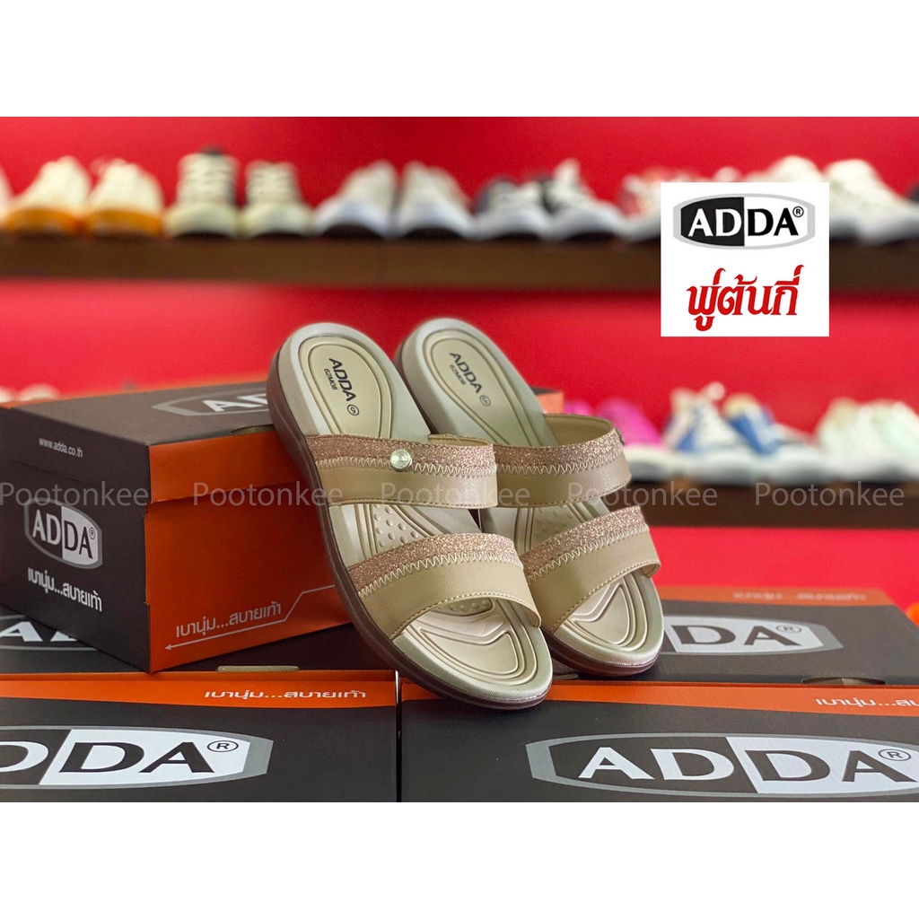 ADDA รองเท้าแตะ แอ๊ดด้า รุ่น 62M08 รองเท้าแตะแบบสวม ไซส์ 4-7 ของเเท้ พร้อมส่ง