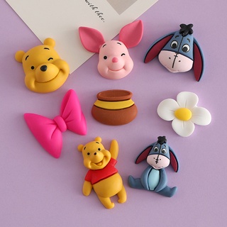 1Pcs Disney กาวเรซิ่น การ์ตูนน่ารักวินนี่เดอะพูห์ลูกหมูลายลา 3D DIY สําหรับตกแต่งเล็บ เคสโทรศัพท์ อุปกรณ์เสริมกล่องเครื่องเขียน