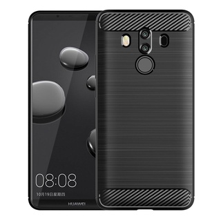 Huawei Mate 10 Pro เคสเกราะ คาร์บอนไฟเบอร์ TPU ซิลิโคนนิ่ม เคสด้านหลัง Huawei Mate10 10Pro