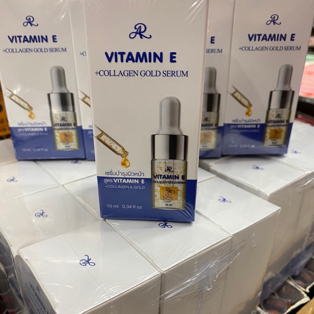 เซรั่ม VITAMIN E เข้มข้น สูตรผสมคอลลาเจน Aron ราคา ถูกที่สุด ดีลบีเคเค