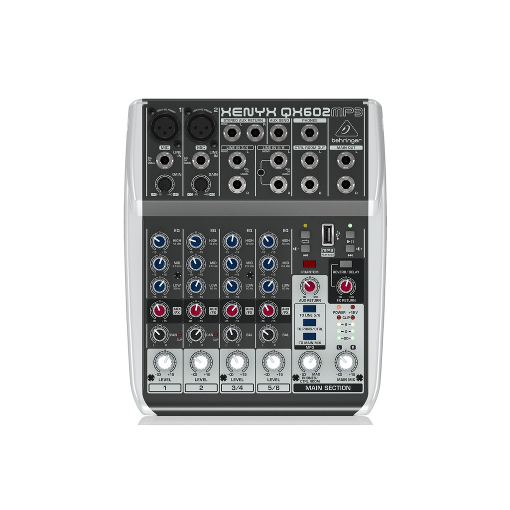 (ของแท้ ประกันบูเช่ 1ปี) BEHRINGER XENYX QX602MP3 มิกเซอร์อนาล็อก QX-602MP3 QX 602MP3