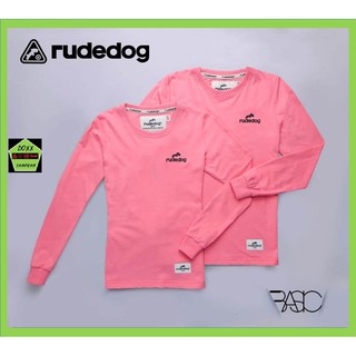 rudedog เสื้อแขนยาว ชาย หญิง   รุ่น เบสิค สีชมพู