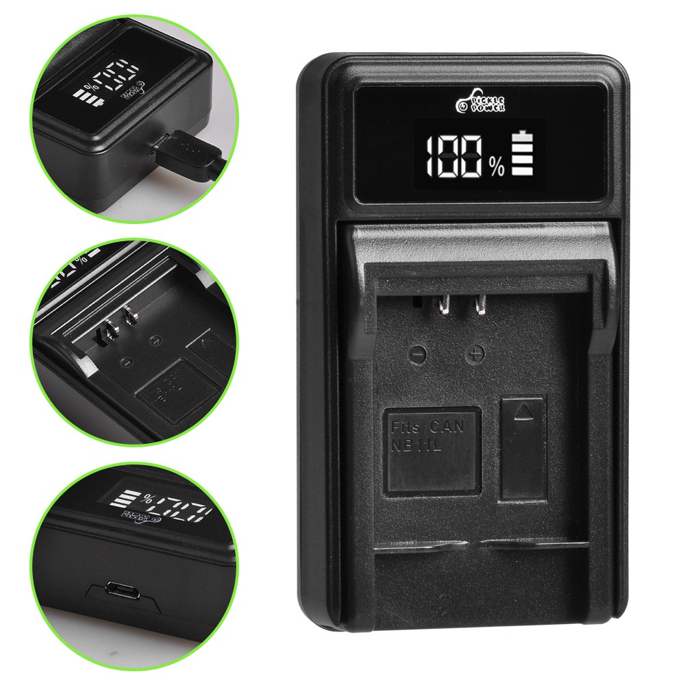 Caricatore E Alimentatore USB Per Canon Powershot A2300, A2400, A2500, A2600, A3400, A3500, A4000, SX400, SX410, SX420, SX430