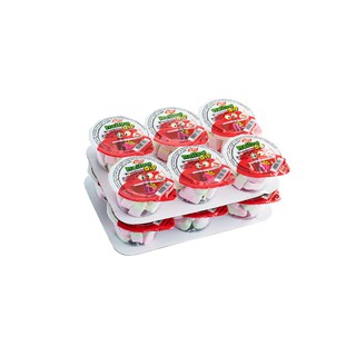 เออโก้ แมลโลว์ถ้วย รูปสตรอเบอร์รี พร้อมถ้วยแยมสตรอเบอร์รี 22กรัม / Erko mallow Strawberry Dip With Jam Strawberry 22gด