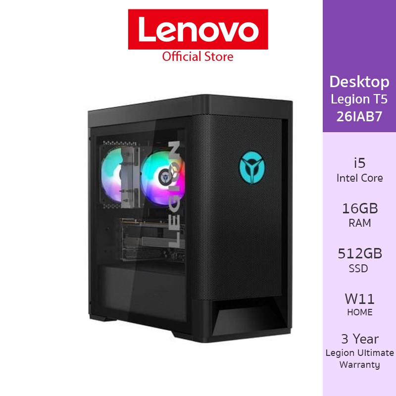 Lenovo Legion T5 26iab7 90sv007pta I5 1240016gb512gb คอมพิวเตอร์ตั้งโต๊ะ Shopee Thailand 8835