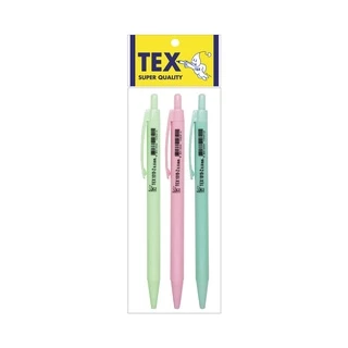 TEX 1019 ปากกาลูกลื่น หัว 0.5 มม. หมึกน้ำเงินล้วนด้ามคละสี
