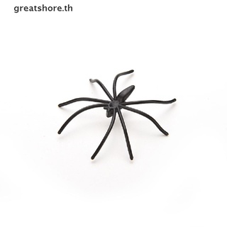 Greatshore ของเล่นแมงมุมพลาสติก สีดํา สําหรับตกแต่งปาร์ตี้ฮาโลวีน 20 ชิ้น