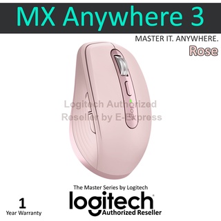 Logitech MX Anywhere 3 Wireless and Bluetooth Mouse สีชมพู ประกันศูนย์ 1ปี ของแท้ (Rose)