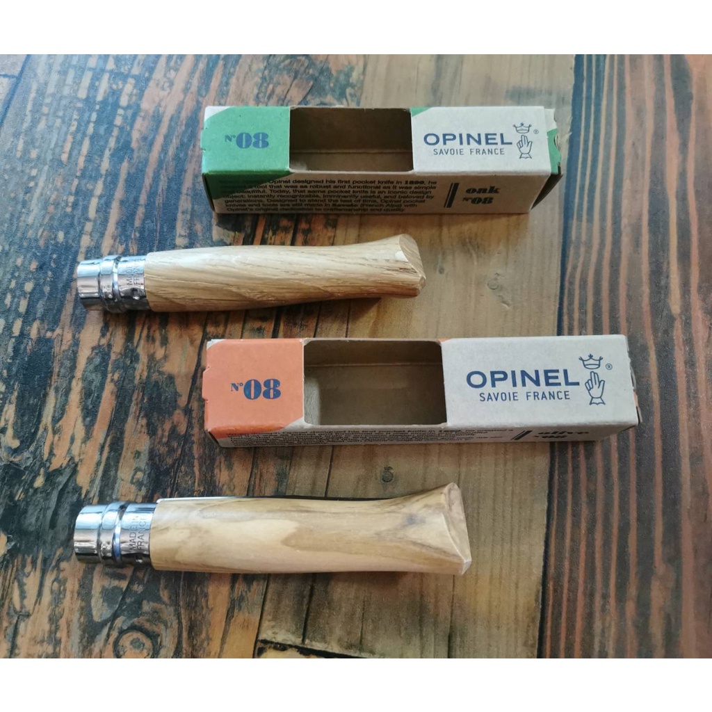 Opinel No.8 Stainless Steel Wood Handle มีดพกพา ด้ามไม้พิเศษ มีดนำเข้า จากฝรั่งเศส (Made in France) by Jeep Camping