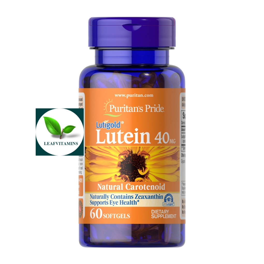 Puritan's Pride Lutein 40 mg with Zeaxanthin 1,600 mcg / 60 Softgels