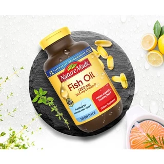 (Exp.07/2028)Nature Made Fish Oil 1200 mg 220 Softgels Nature Made ฟิชออยล์ 220 เม็ด