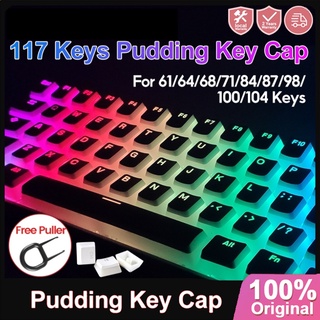 Pudding keycap คีย์แคป พุดดิ้ง PBT 117  ปุ่ม ปุ่มคีย์บอร์ด Mechanical Keyboard พุดดิ้ง Keycaps สำหรับ เชิงกล คีย์บอร์ด #2