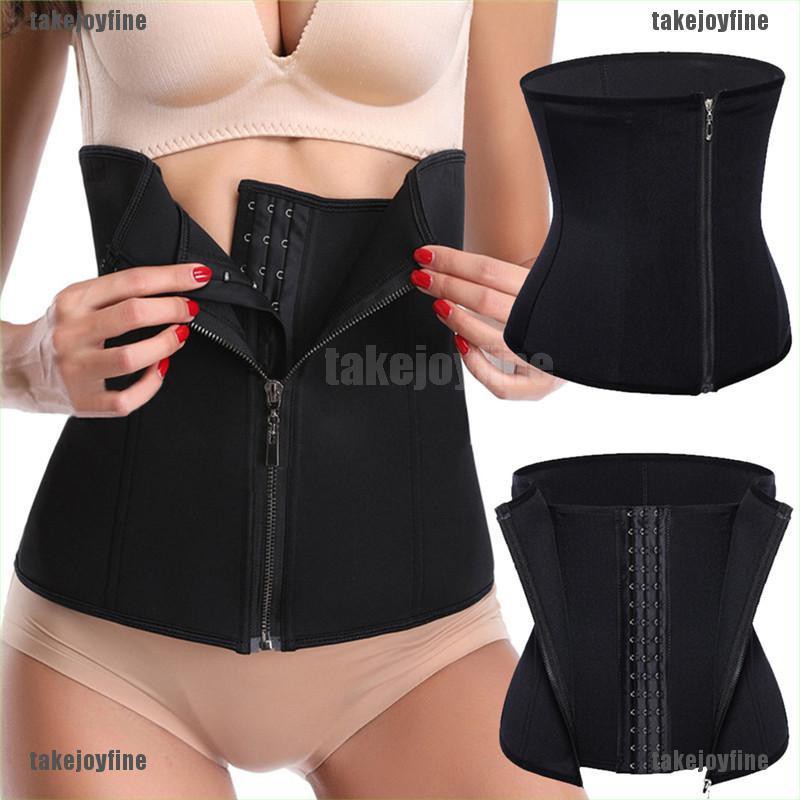 [takejoyfine] Corset Body Shaper Latex Rubber Waist Trainer Underbust