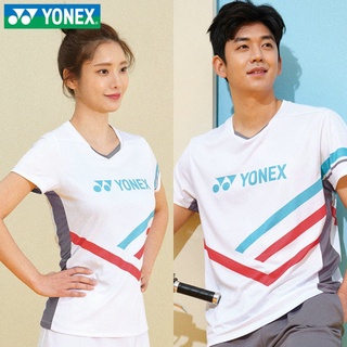 ใหม่ Yonex ชุดกีฬาเสื้อยืดแขนสั้น ลายแบดมินตัน แฟชั่นฤดูร้อน สําหรับผู้ชาย และผู้หญิง 2022