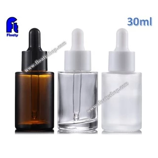 30ml ขวดแก้ว คอตัด ดรอปเปอร์ สำหรับใส่ของเหลว น้ำยา น้ำมัน เซรั่ม