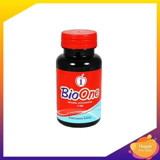 BioOne 4 mg. Astaxanthin สาหร่ายแดงไบโอวัน บำรุงร่างกาย สุขภาพแข็งแรง ( 1 x 60 แคปซูล)