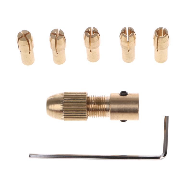Cutiepie 7 ชิ้นชุด 2 2 35 4 05 5 05 มม.มอเตอร์ไฟฟ้าเพลา Mini Chuck Fixture Clamp 0 5-3
